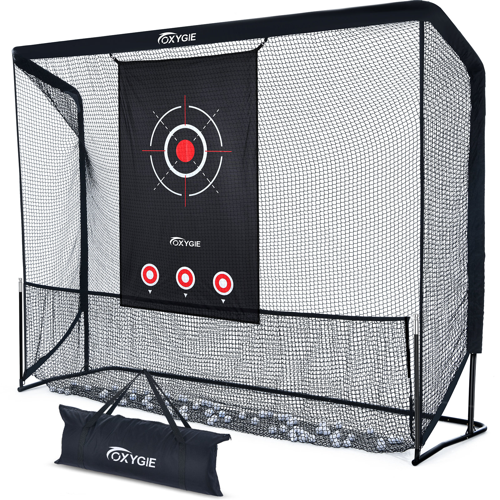 OXYGIE 10 x 7.5 ft Golf Practice Net with Target Cloth Heavy Duty